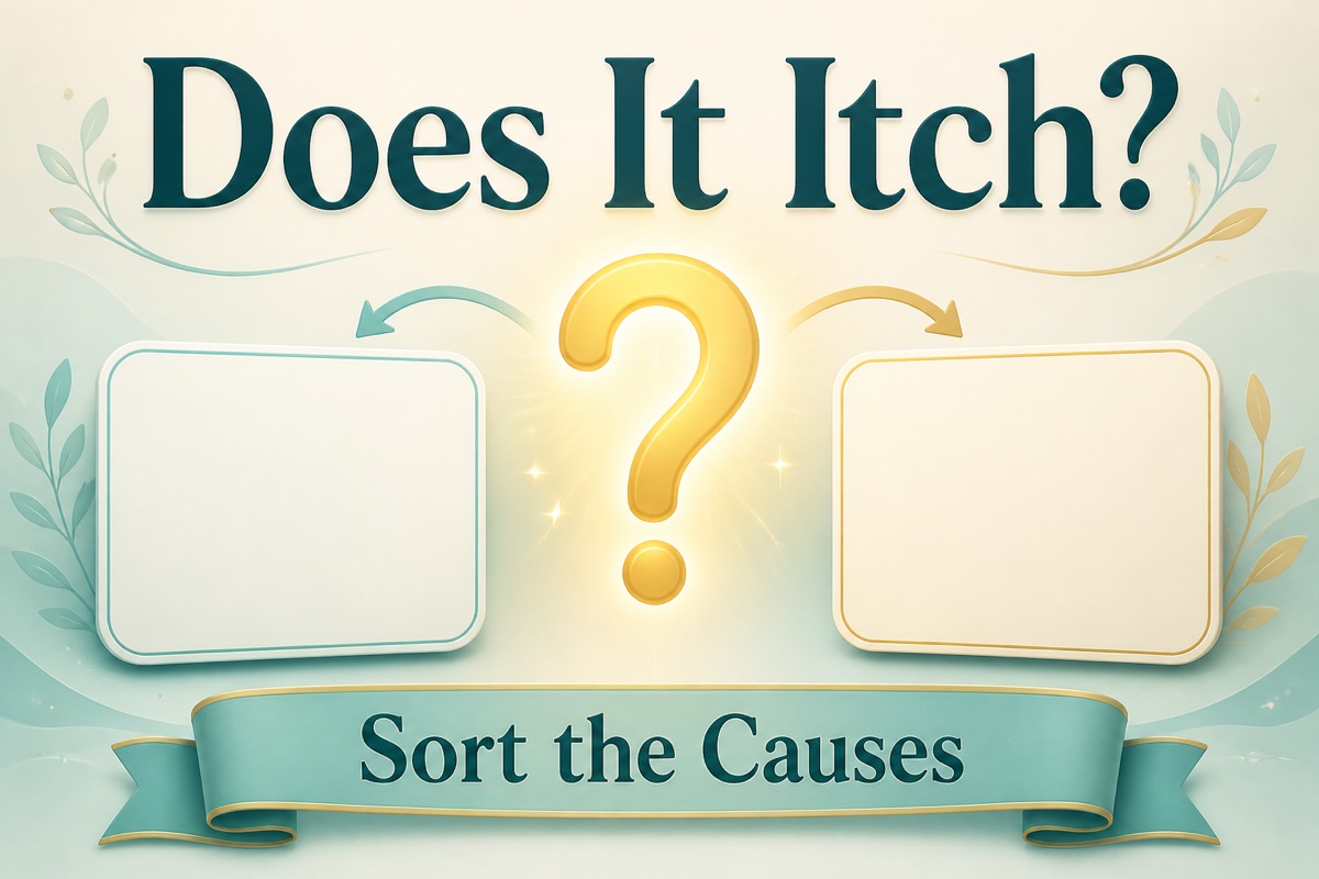 Small round dry patches on skin not itchy: a simple decision guide that asks whether the patch itches